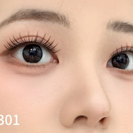 DINGSEN 5 Pairs Manga Lashes Eyes Lashes Soft Natural Long Eyelashes Fake Lashes Anime Wispy Strip False Eyelashes Makeup