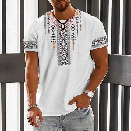 style Outdoor Street Men's Fashionable T-shirt 3D Printed Men's Fitness T-shirt Daily Casual Sports Short-sleeved Tops