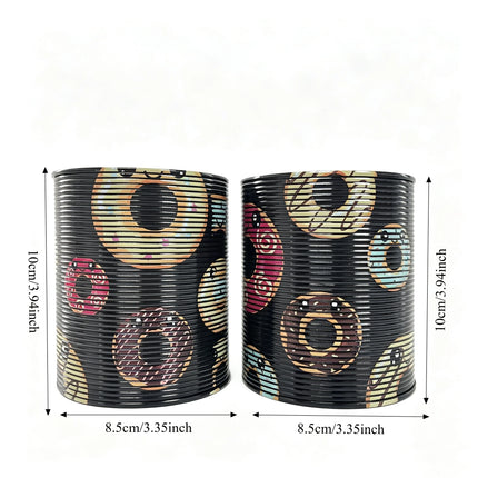 Colorful Black Donut Pattern 3.9 Inch Rainbow Spring Toy Kids Magic Coil Slinky for Motor Skill Development Party Favor