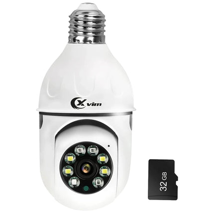 Wireless Bulb Camera Wifi E27 Bulb Camera 360 degree PTZ Audio WiFi Security Camera Full-color High-definition Night Vision
