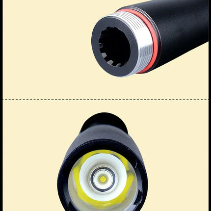 T6 LED Rechargeable Flashlight High Power Outdoor Tactical Torch Multifunction Aluminum Alloy Emergency Camping Light Battery No