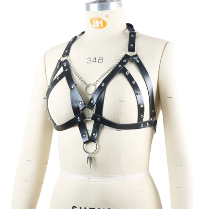 Body-hugging Clothing Leather Bondage Gear Sexy Bustier Lingerie Nightclub Performance Couple Sex Bdsm