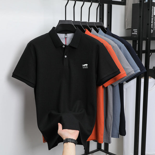 100% pure cotton high-end brand men's short sleeve polo shirt summer fashion selling luxury embroidery boutique top golf T-shirt