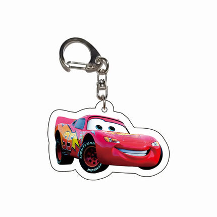 1/11Pcs Disney Cars Lightning McQueen Keychain Accessories Acrylic Charms Pendant For Bag Funny Key Holder Backpack Decoration