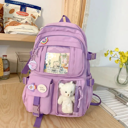 Fashion Girls Backpack New Large Capacity Korean Style Women Backpacks Cute Student School Backpack Versatile Women's Bag