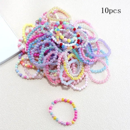 10/20/30Pcs Colorful Beads Bracelet Kids Girls Birthday Party Favors Goodie Pinata Filler Baby Shower Wedding Guest Treat Gifts