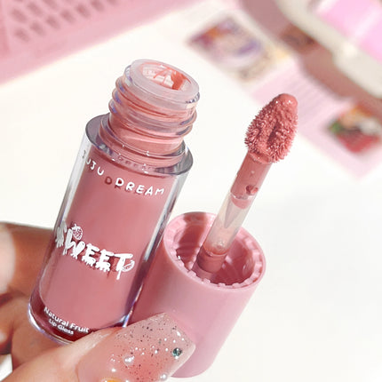 Watery crystal lip gloss Moisturizing Long-lasting color Full gloss Transparent ice cube lipstick Three colors available