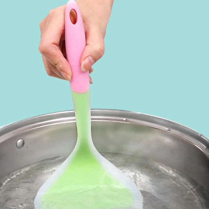 Silicone Spatula Cooking Utensils Beef Meat Egg Kitchen Scraper Wide Pizza Cooking Tools Shovel Non-stick Spatula Color Randomly