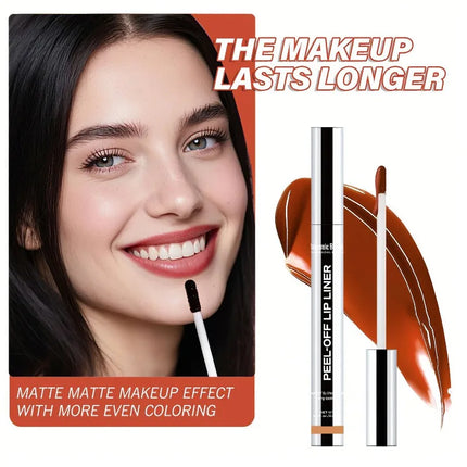 6 Color Peel Off Lip Liner Matte Waterproof Lip Gloss Long Lasting Transfer Proof Nourishing Formula for Comfortable Wear Beauty