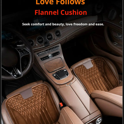 For VW Volkswagen POLO Tiguan R line Rline Flannel Car Seat Cushion, Non-Slip All-Season Auto Cushion Pad