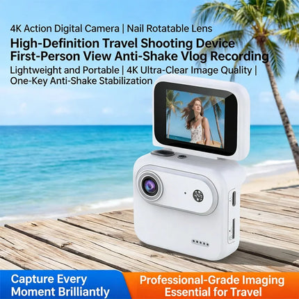 Y360 4K Ultra HD Action Camera With Flip Screen Recording VLOG-Ready Image Stabilization Wide-Angle Lens Cycling Camera