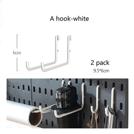 Peg board Wall Accessories Wall Organizer Mounting Display Diy Pegboard Kit Tool Storage Panel Board Rack Bathroom Kitchen