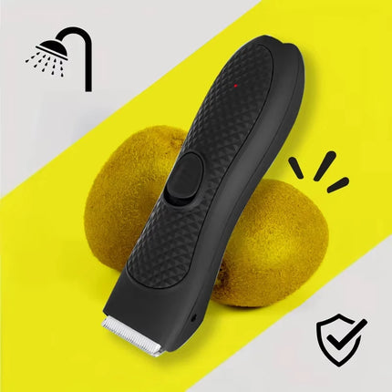 Body Hair Trimmer for Men Electric Groin Hair Trimmer Rechargeable Ball Shaver Groomer Replaceable Ceramic Blade Head Waterproof