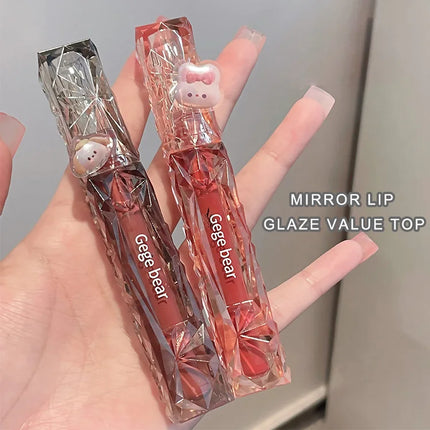Gege Bear Crystal Mirror Water Lip Gloss Hydrating and Ultra-Moisturizing High Shine Glossy Lip Tint for Fuller Lips