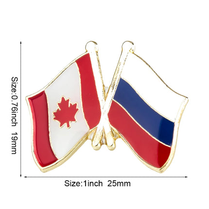 Russia Flag Laple Pin Badge Brooch