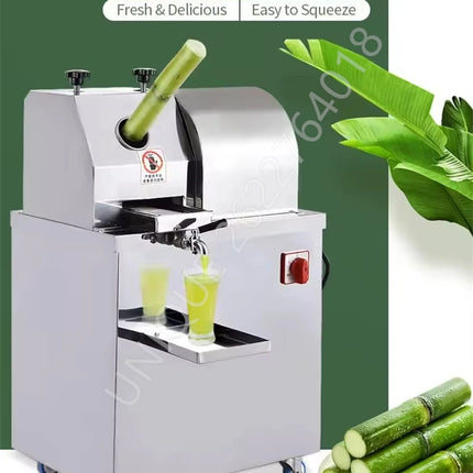 Commercial Stainless Steel Sugarcane Juice Squeezer Automatic Electric Sugar-Cane Press Juice Machine 220v