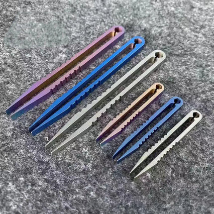 EDC Gear Mini Tweezers Wear-resistance Eyebrow Tweezers For Hiking Titanium EDC Tweezers Hand Tools