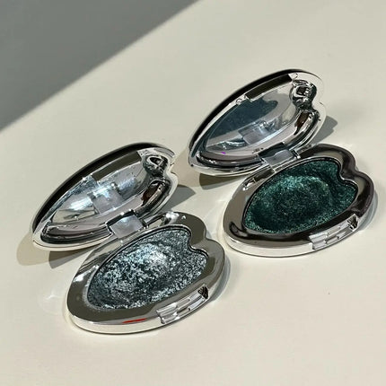 Pearlescent Blue Metallic Eyeshadow Palette Punk Smoky Purple Mashed Potato Waterproof Shimmer Glitter Heart-shaped Eye Shadow