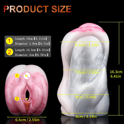 SMMQ Dolphin Masturbator Soft Silicone Dual Channel Onahole Realistic Vaginal Pocket Pussy Stroker Sex Toy For Adult Men