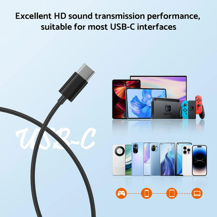 For Samsung Headphones HiFi Bass Stereo Volume Control With Mic USB Type C 3.5mm Wired Eadphone For Galaxy S25 S24 S23 S22 Ultra