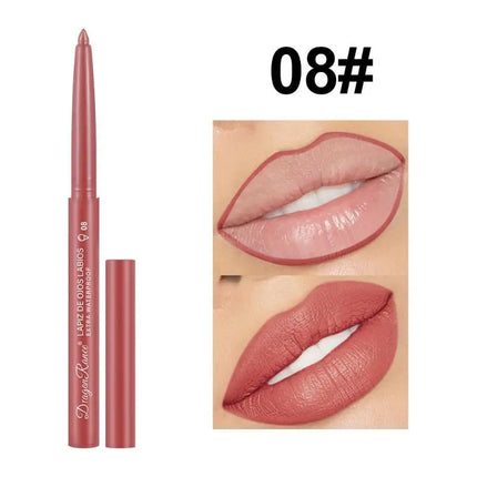 1Pc 12 Colors Waterproof Long-Lasting Automatic Lip Liner Makeup Matte Lipstick Pen Lip Gloss Lipliner For Beginners