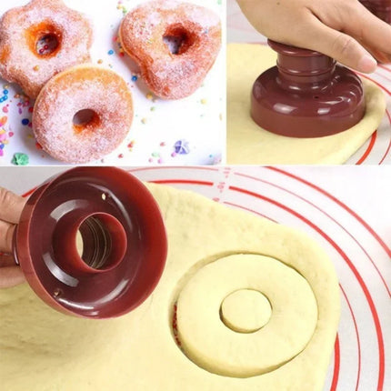 3 Types Donut Biscuit Press Mold Baking Cake Mold DIY Kitchen Tools Round Biscuit Cutter for Baking Desserts