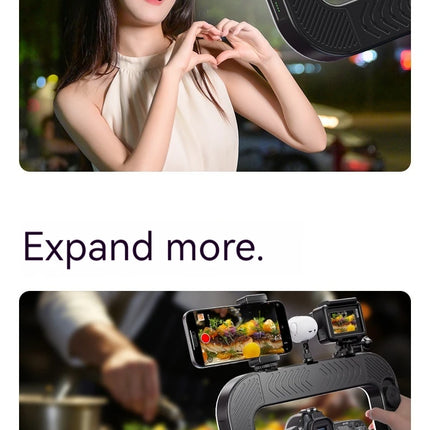 Three-color dimming, ring rabbit cage fill light selfie live broadcast photography light with Bluetooth selfie reverse charging