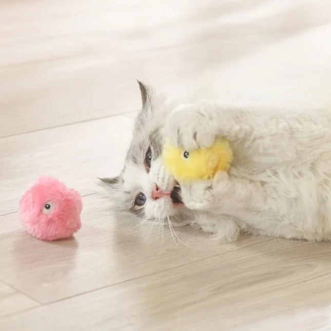 1/3Pcs Interactive Ball Smart Cat Dog Toys Plush Electric Catnip Training Toy Kitten Touch Sounding Pet Product Squeak Toy Ball