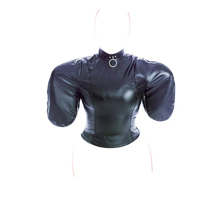 Sex Slave Binding Women Sex Toys BDSM Bondage Mummy Restraint Bags,Leather Double Arm Binder Restraint Straitjacket,Sexy Costume