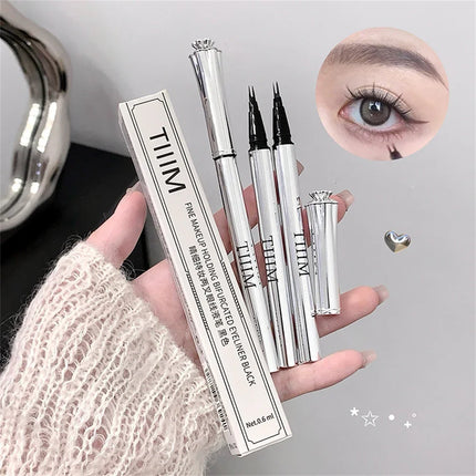 Waterproof Wild Eyebrow Pen 2/4 Separated Head Natural Brow Makeup Quick-Drying Creation of Ultra-Fine Lasting Liquid Eyebrow