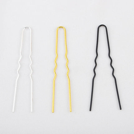 50pcs Women Girls U Shaped Hairpins Base Bun Metal Hairdressing Bobby Bridal Pin Barrette Salon Hair Styling Tools U Clips 7cm
