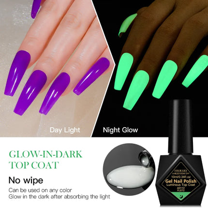 10ml Milk White Luminous Top Coat Gel Nail Polish Neon UV LED Nails Gel Soak Off Gel Varnish Fluorescent Nail Art Nail Supplies