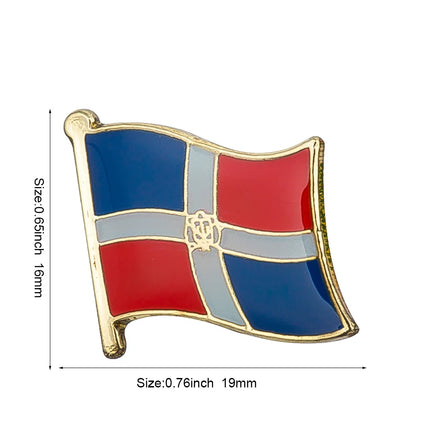 Dominican Rep Flag Badge Brooch Natinal Lapel Pins Flag Lapel Pins Country Flag Badge