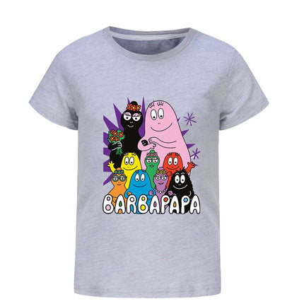 Barbapapa T-shirt for A Boy Two-piece Set for Children From 6 To 12 Years Old Summer Sale Toddler Girl Clothes Junior Girl Cloth