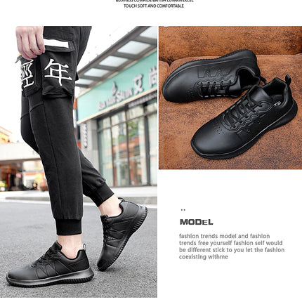 Chef shoes four season soft-sole anti-slip oil-proof waterproof portable kitchen work shoes fashion plus size casual men's shoes