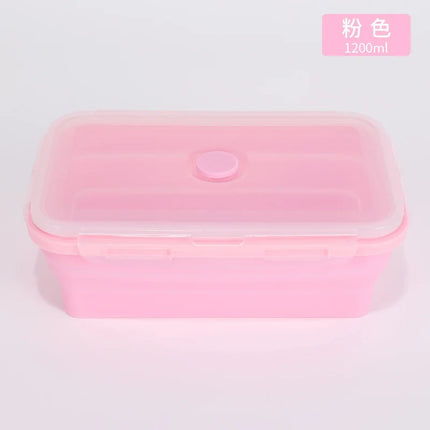 4PS Collapsible Food Storage Containers with Lids & Vent,, Kitchen Stacking Silicone Collapsible Meal Prep Container Set for