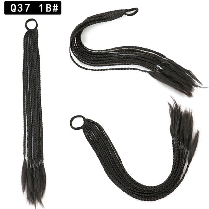 Wholesale European And American Dirty Braids Ponytail For Women Colorful Chemical Fiber Ethnic Style Rubber Band Small Braids