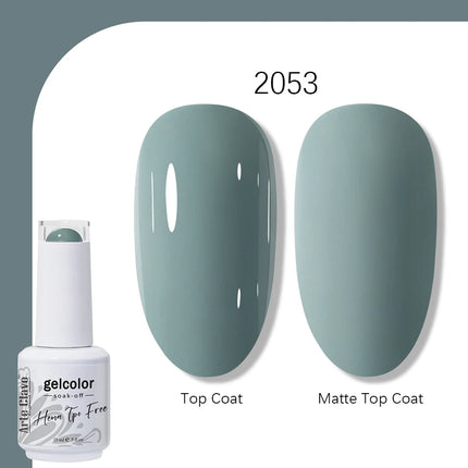 Arte Clavo Solid Color Gel Nail Polish 15ml Soak Off UV LED Gel Semi-Permanent Glitter Polish For Manicure Nail Art Salon Gel
