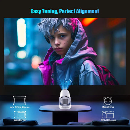 Magcubic HY300Pro+ Projector 8k android 14 projector Dual Wifi 290ANSI BT5.4 Video Projector for Cinema Outdoor Portable Project