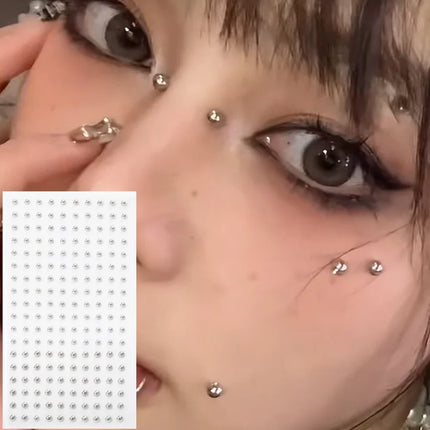Self Adhesive Fake Lip Eyebrow Stickers Non Piercing Nose Ring Stickers Belly Button Nails  Reusable Body Earring Studs Stickers