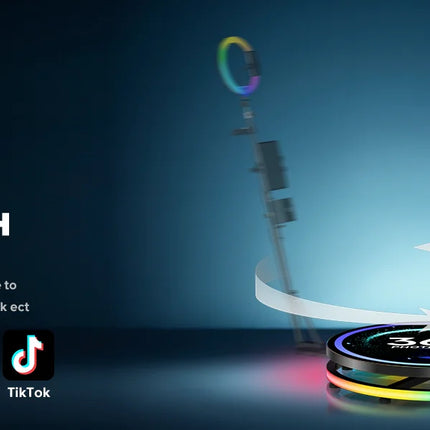 Rotating 360 Photo Booth Machine Selfie Stand App Control Freee Customize Logo With RGB Ring Light For Party Event With Case