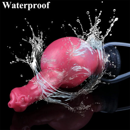 SMMQ Inflatable Dog Dildo With Squirting Function Soft Silicone Realistic Penis Ejaculation Vagina G-spot Massager For Women