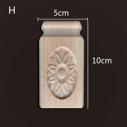 Applique for Furniture In Wood Figurines Moulding Decal Carved Wedding Decoration Maison Accessories Stair Decoration Wood Onlay