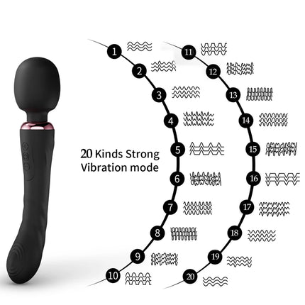 Powerful Huge Head Vibrator for Female Masturbation Orgasm AV Magic Wand Massager Nipple Clitoris Stimulator Sex Toys for Woman