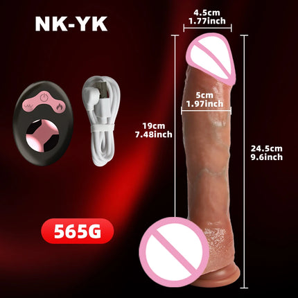 Super Long Realistic dildo Black vibrator penis telescopic Swing Heating silicone dildo remote control Dildo Vibrator for wome