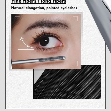 Life Girls 0.05MM Steel Pipe gravity Mascara Waterproof Long-lasting Thick Eyelash Primer Easy to Use Suitable for Beginners