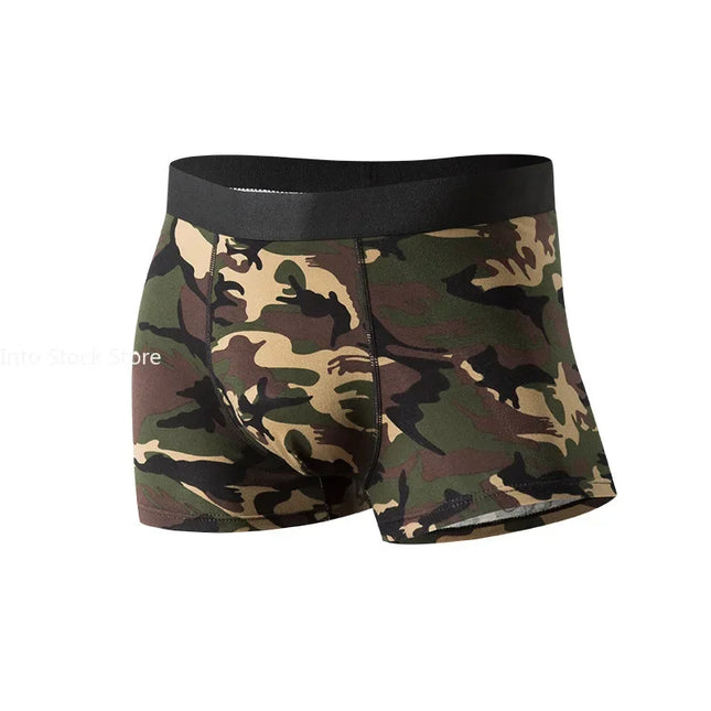 Brand Men's Panties Luxury Pouch Bulge Underpants Man Boxers Camouflage Boxer Shorts Mens Cotton Breathable Underwear For Men