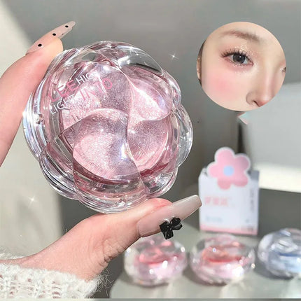 LEE INTO Dream Flower Highlight Powder Brightens and Contours Pearlescent Glitter No Flying Powder