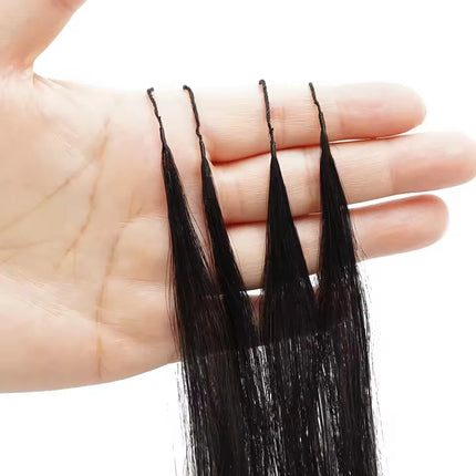 12ABone Straight Crochet Human Hair Feather Knotless Pre-Separated Crochet Hair Extensions Full Head Brazilian Hair For Women