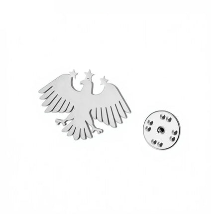 New Syria Eagle Brooch Stainless Steel Syrian Emblem Lapel Pin for Women Men Suit Shirt Badge Animal Accessories Gift